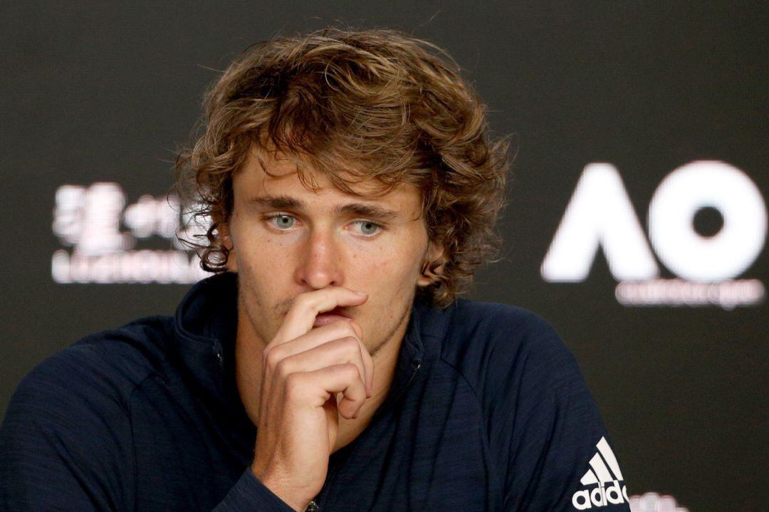 Zverev, durante la rueda de prensa.