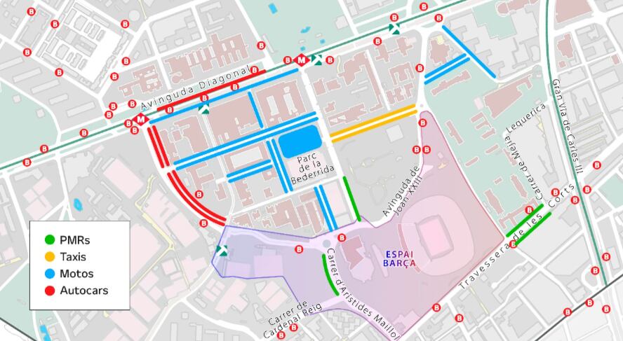 Mapa d&#039;estacionament de vehicles