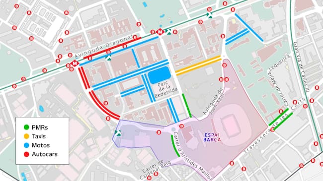 Mapa d'estacionament de vehicles