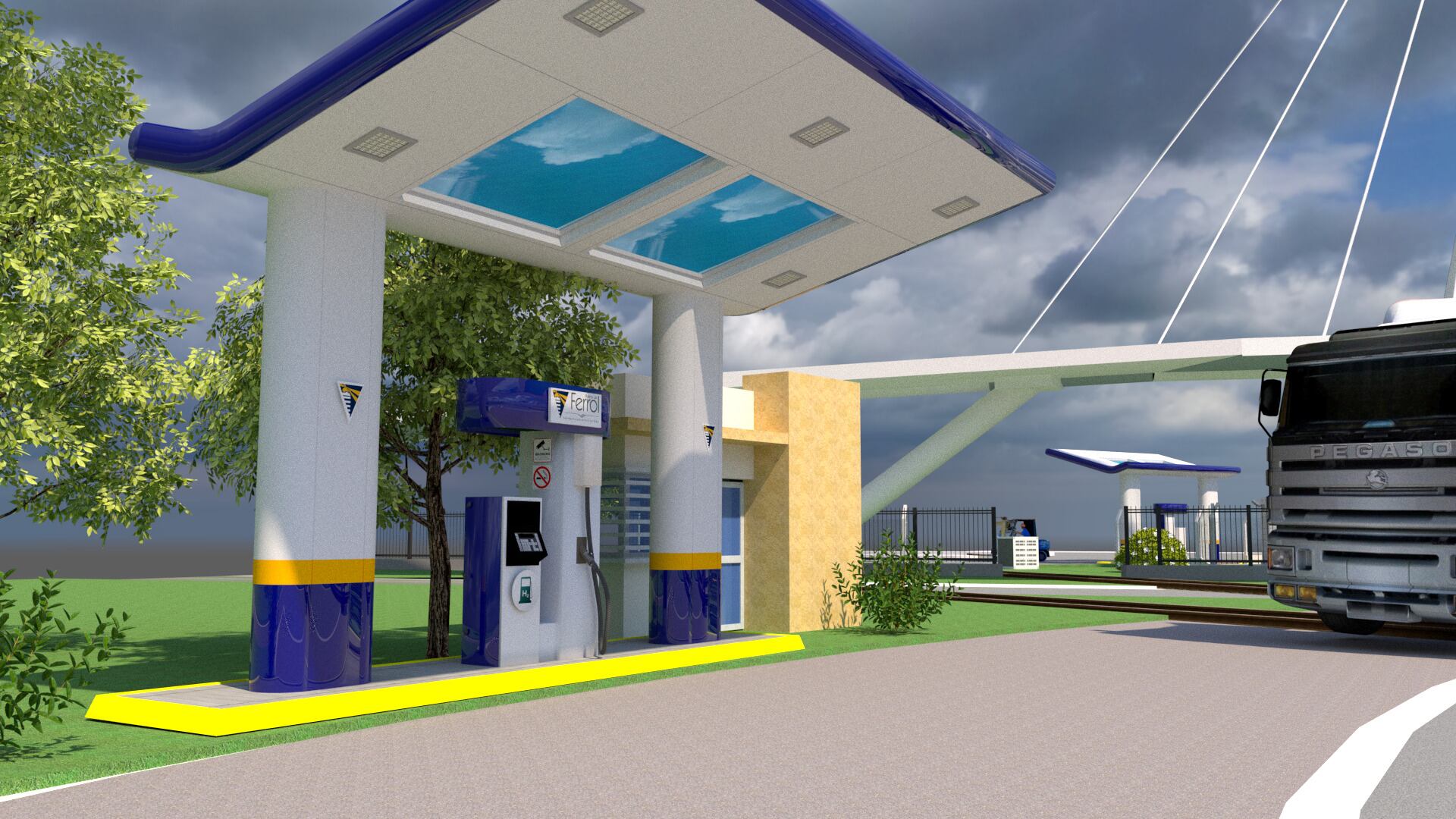 Así será la estación de servicio (foto: Autoridad Portuaria de Ferrol-San Cibrao)