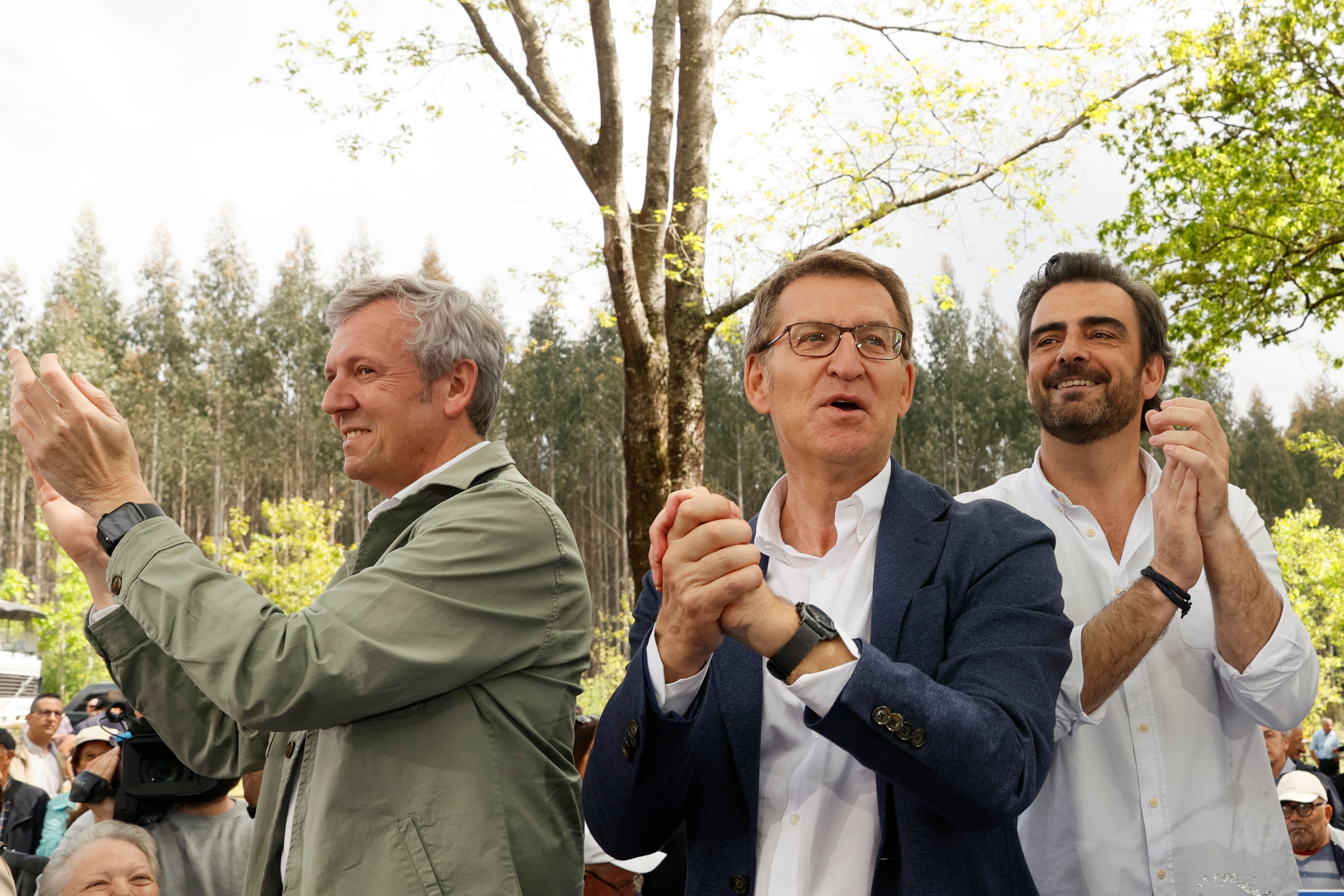 El presidente del PP, Alberto Núñez Feijóo, participa en la romería organizada por el partido en Galicia