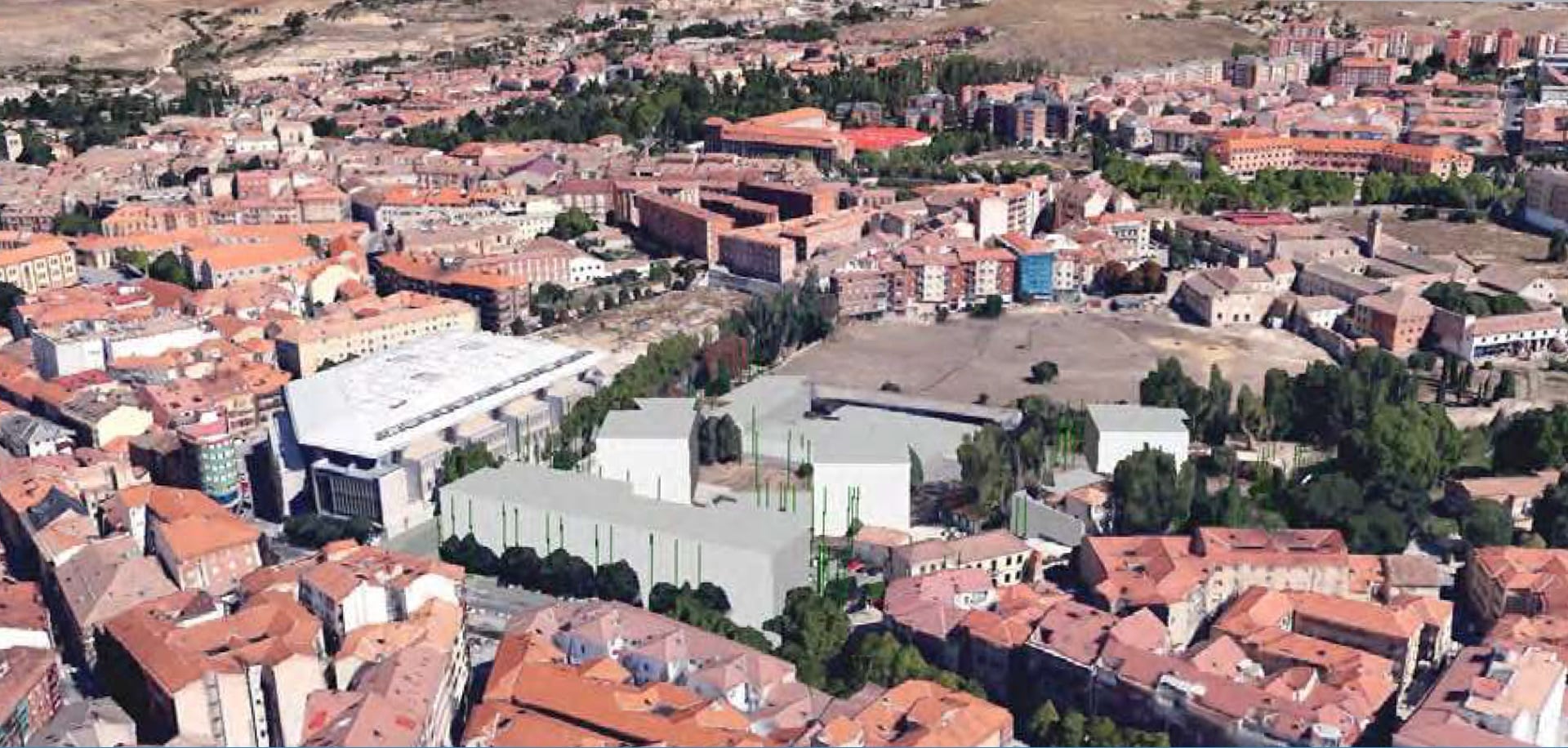 Imagen del proyecto que pretende llevar a cabo el Ayuntamiento de Segovia en el parking del regimiento