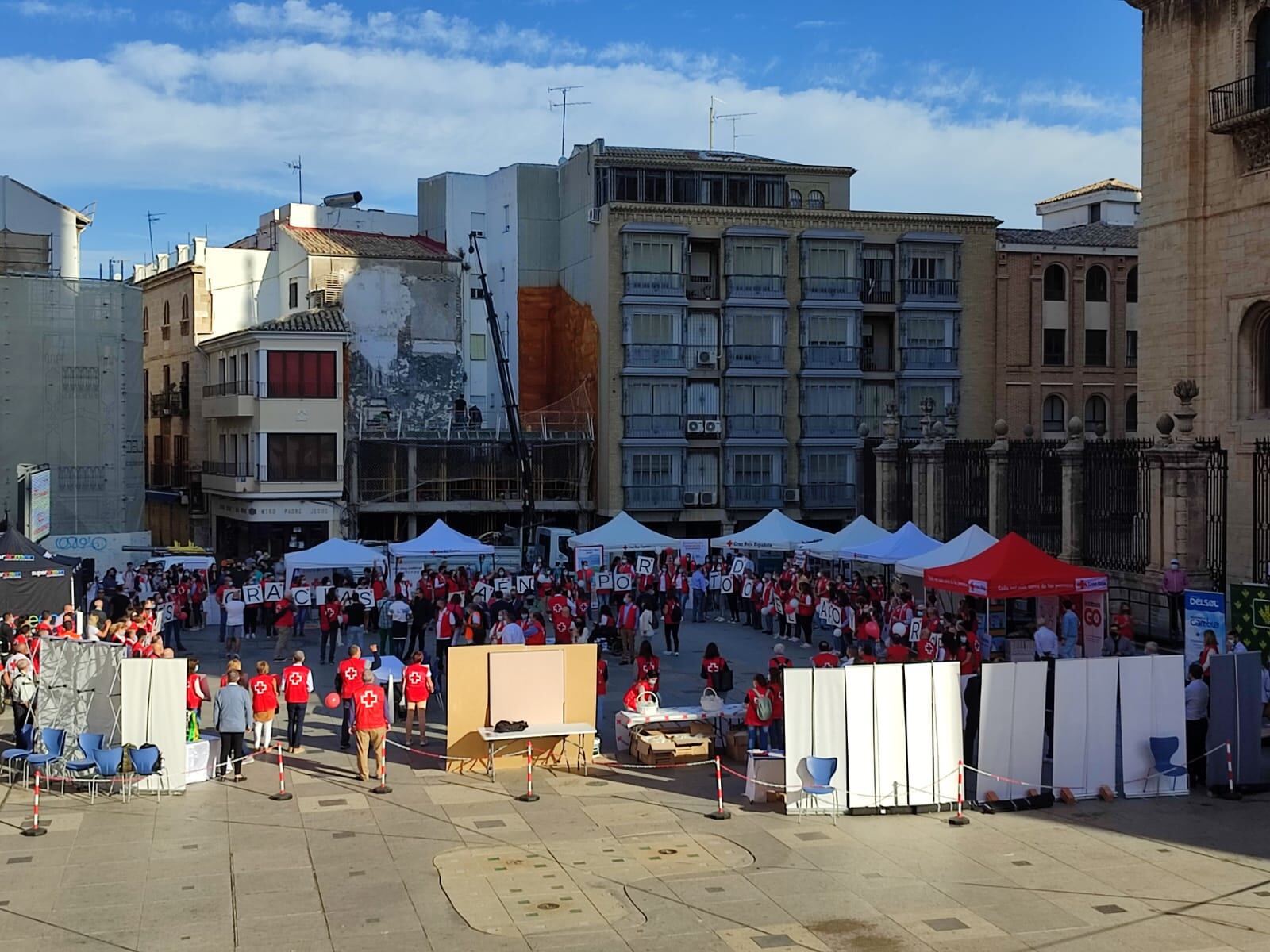 Edición anterior de esta actividad organizada por Cruz Roja Jaén en la plaza Santa María.