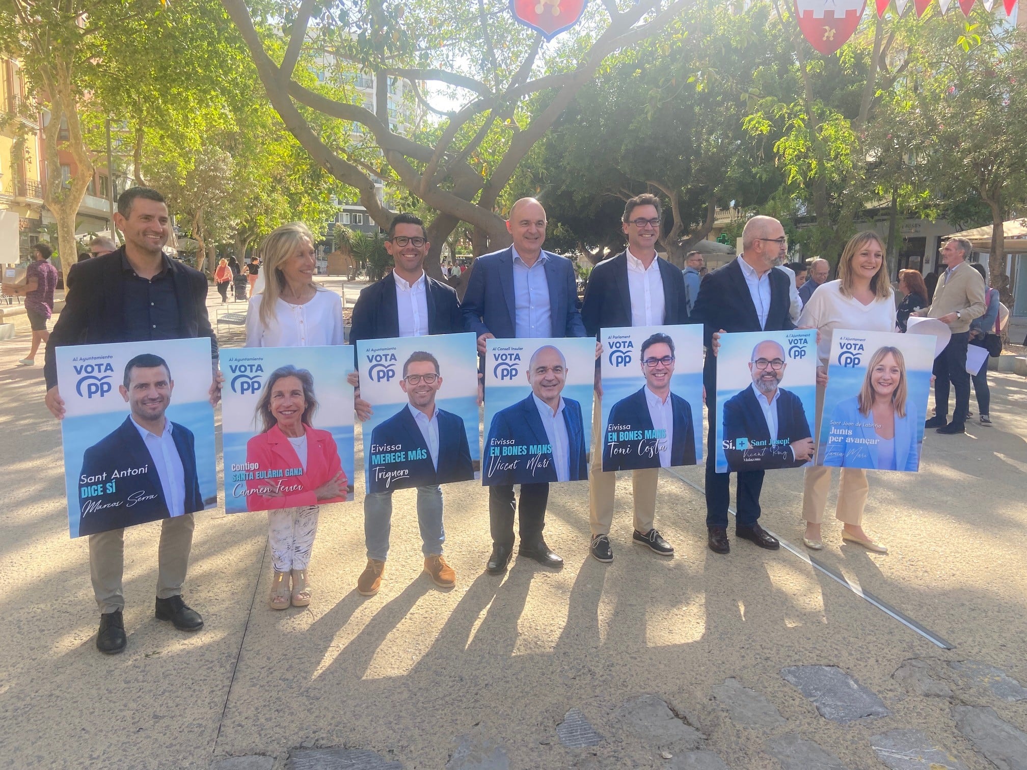 Imagen de archivo de los candidatos del PP de Ibiza