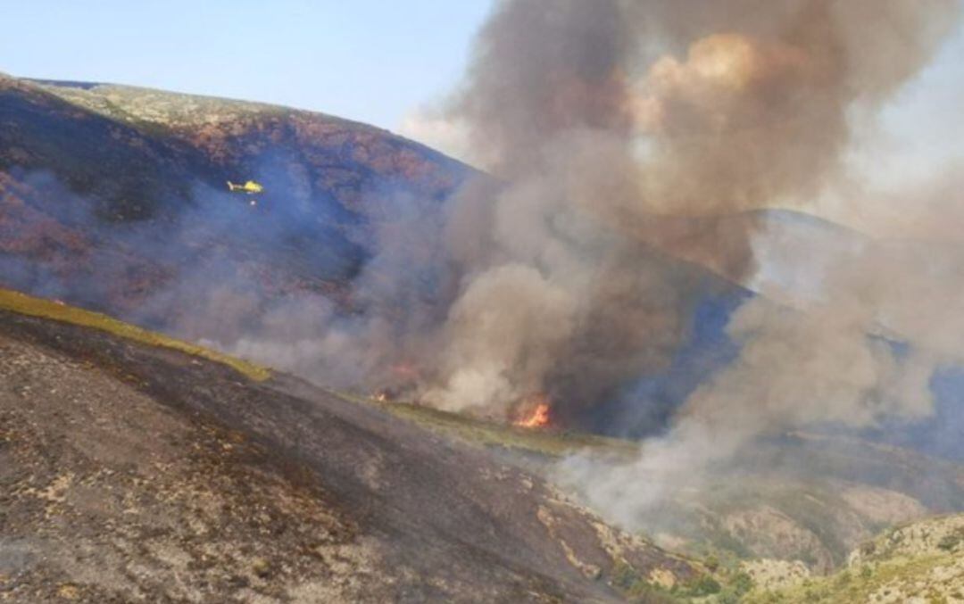 El incendio que afecta al Jerte y la Vera evoluciona "favorablemente" aunque hay zonas con "complicaciones"