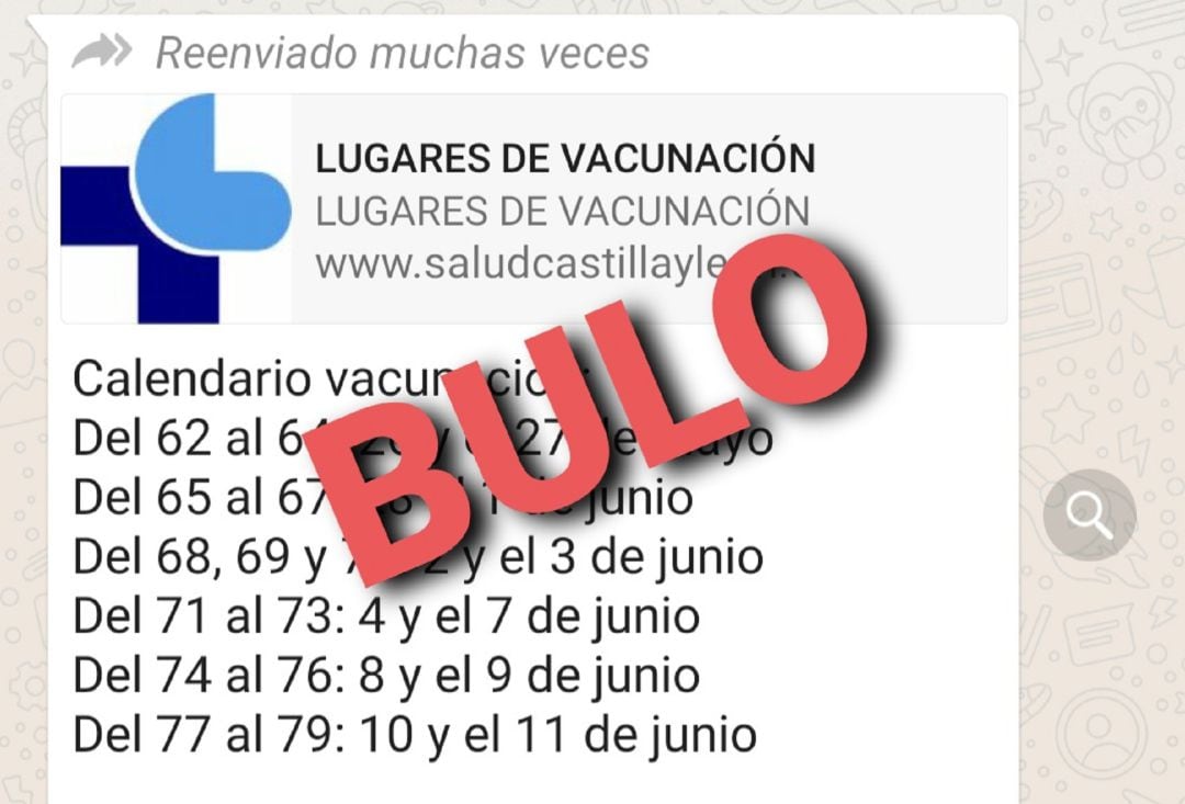 Sanidad advierte del bulo con fechas falsas de vacunaciones que circula por redes y Whatsapp