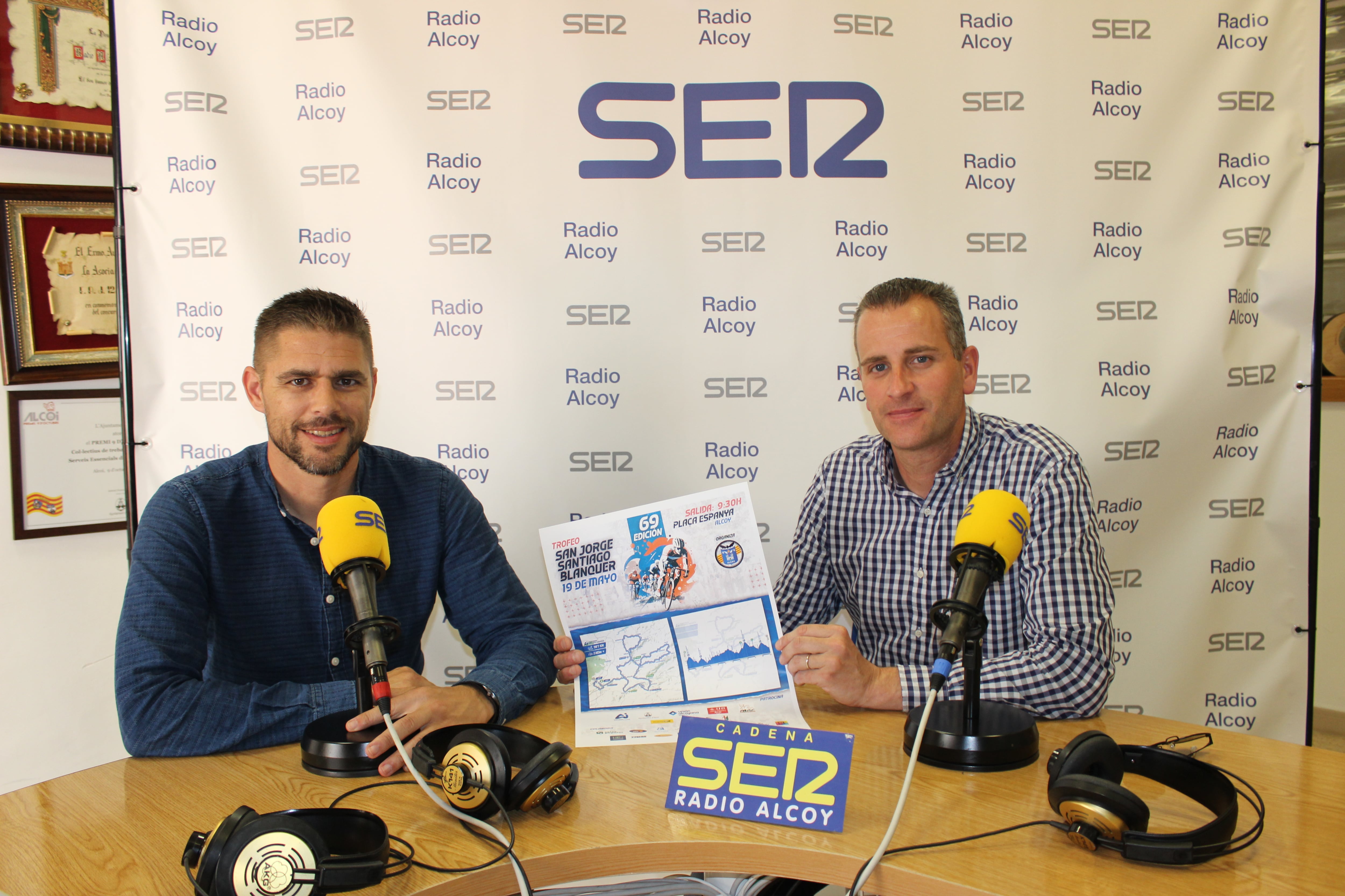 Sergio Cortés y Alberto Belda en Radio Alcoy