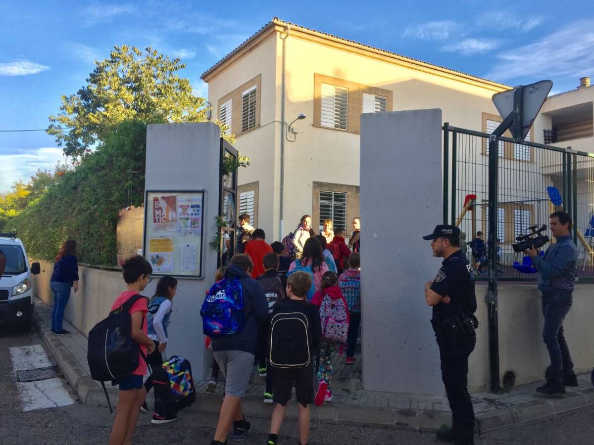 Primer día de clase tras las inundaciones en el Llevant de Mallorca