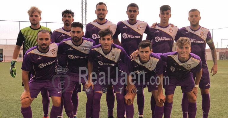 Once inicial del Real Jaén CF en Villargordo.