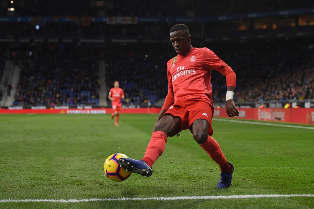 Vinicius, durante el partido contra el Espanyol.