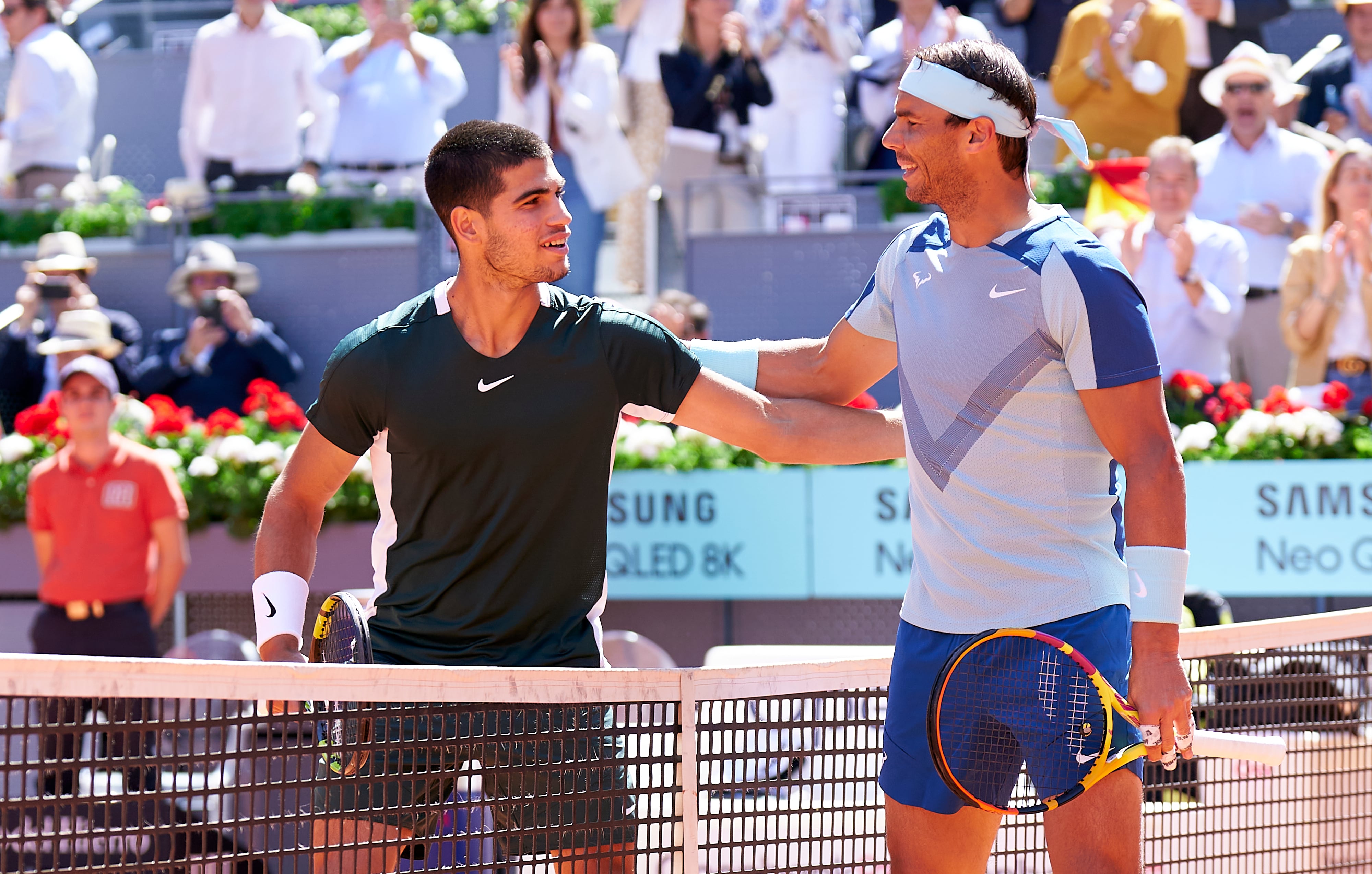 Rafael Nadal y Carlos Alcaraz en el Mutua Madrid Open