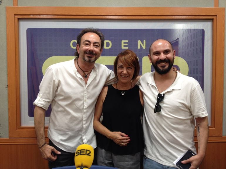 José Antonio Rodriguez, Carmen Lozano y Juan Velasco en Radio Córdoba 