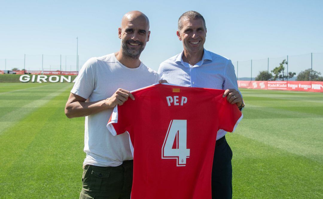 Pep Guardiola i Delfí Geli.