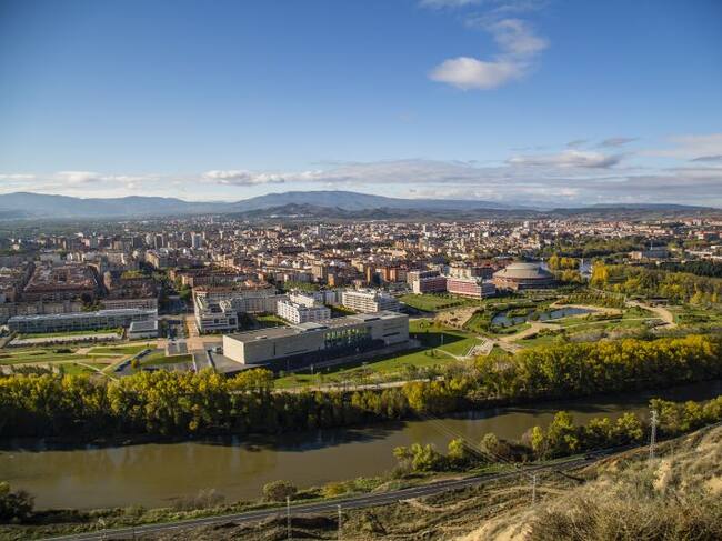 Vista de Logroño desde el monte Cantabria