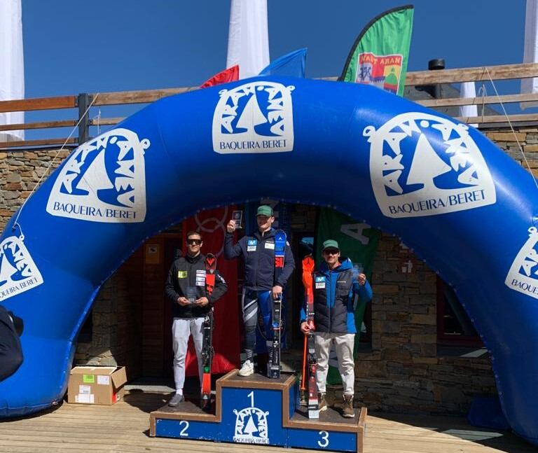 Àlex Rius, al podi a Baqueira, avui.