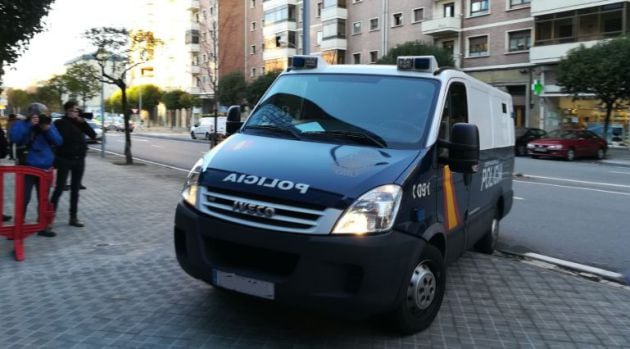 Los acusados, trasladados al Palacio de Justicia durante el juicio