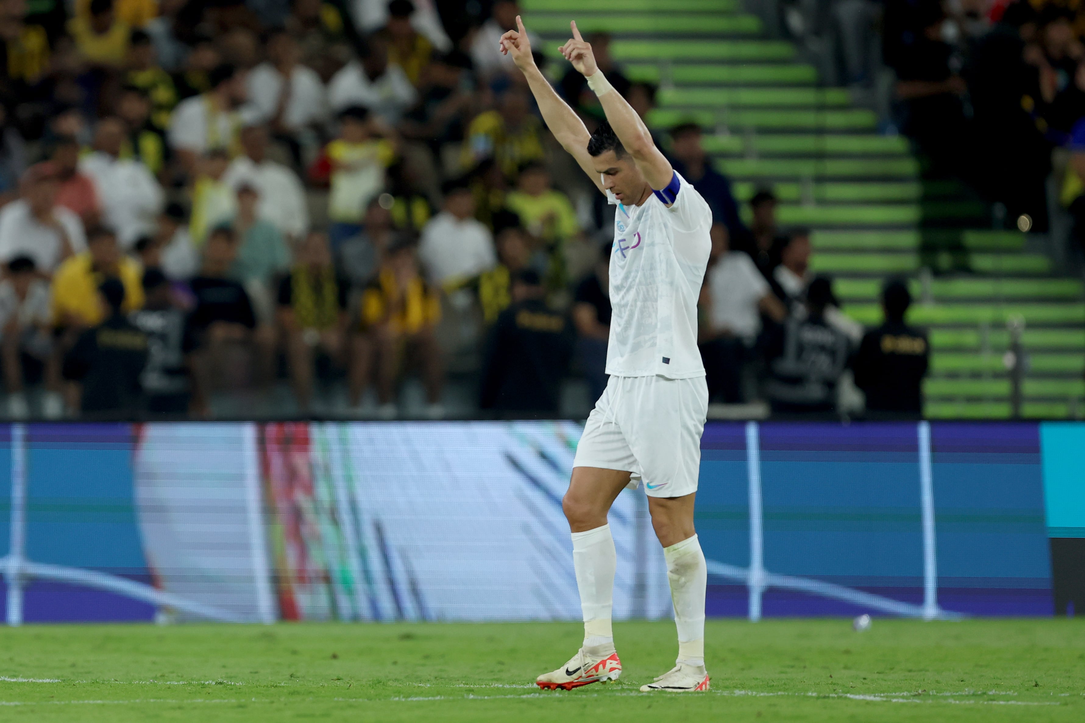 Cristiano Ronaldo celebra su gol ante el Al Ittihad