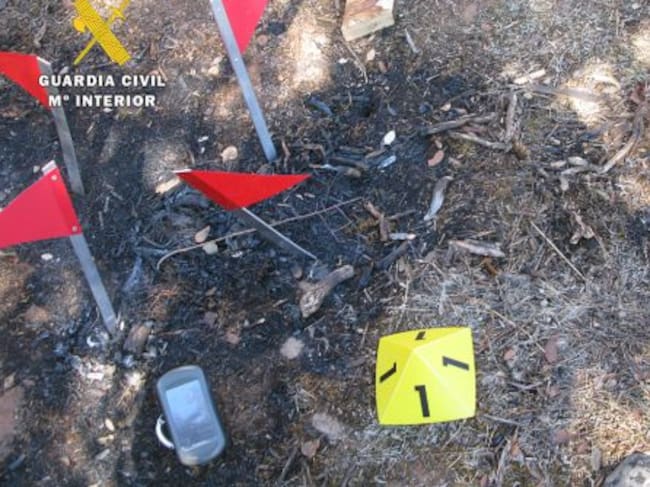 Foco de inicio del fuego detectado por el SEPRONA