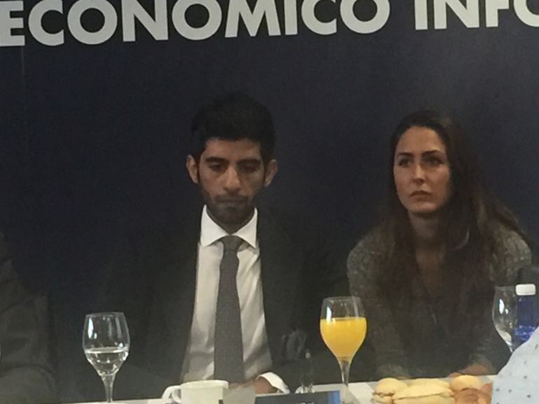 El vicepresidente del Málaga, Nasser Al Thani, en el desayuno informativo económico