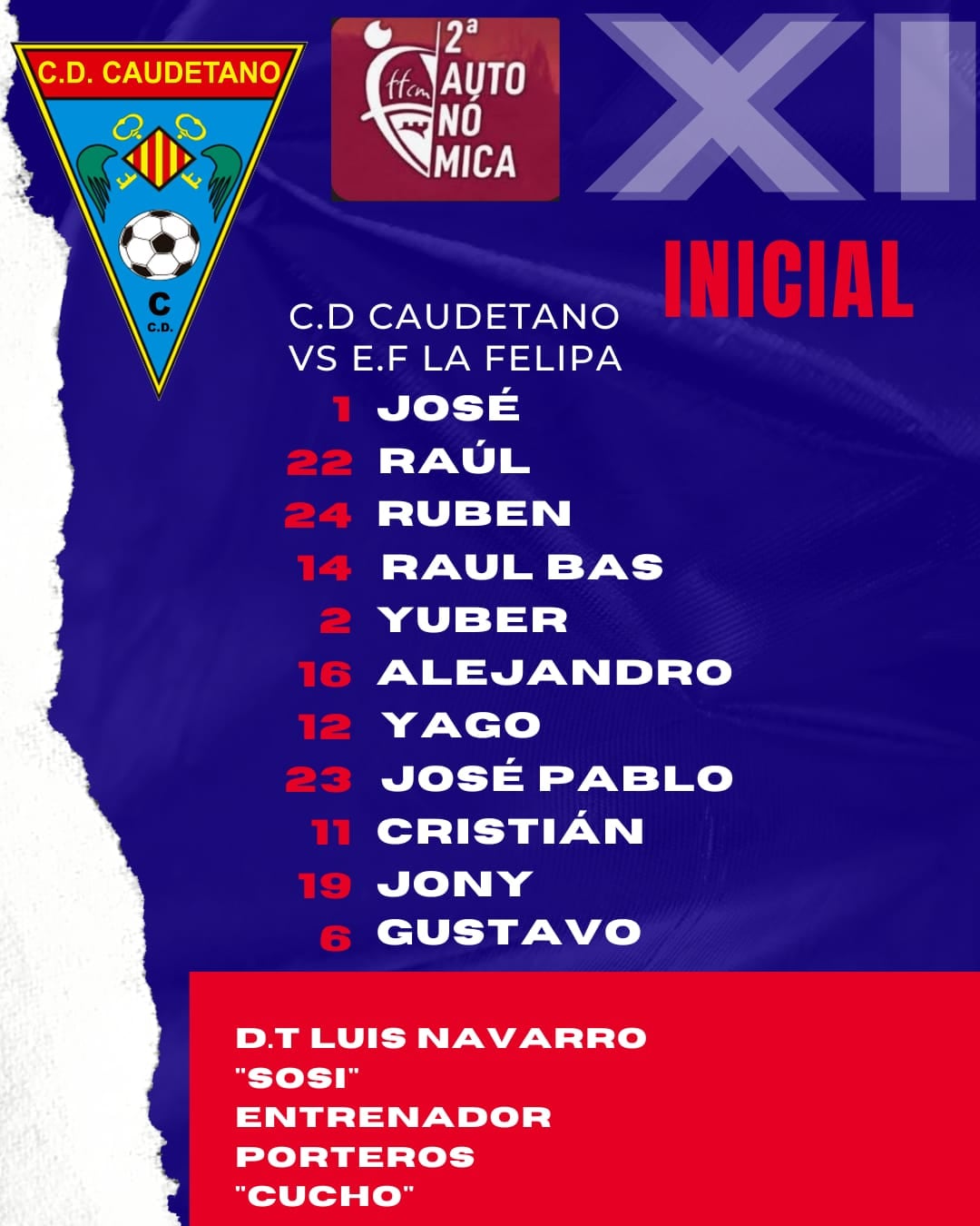 Alineación inicial