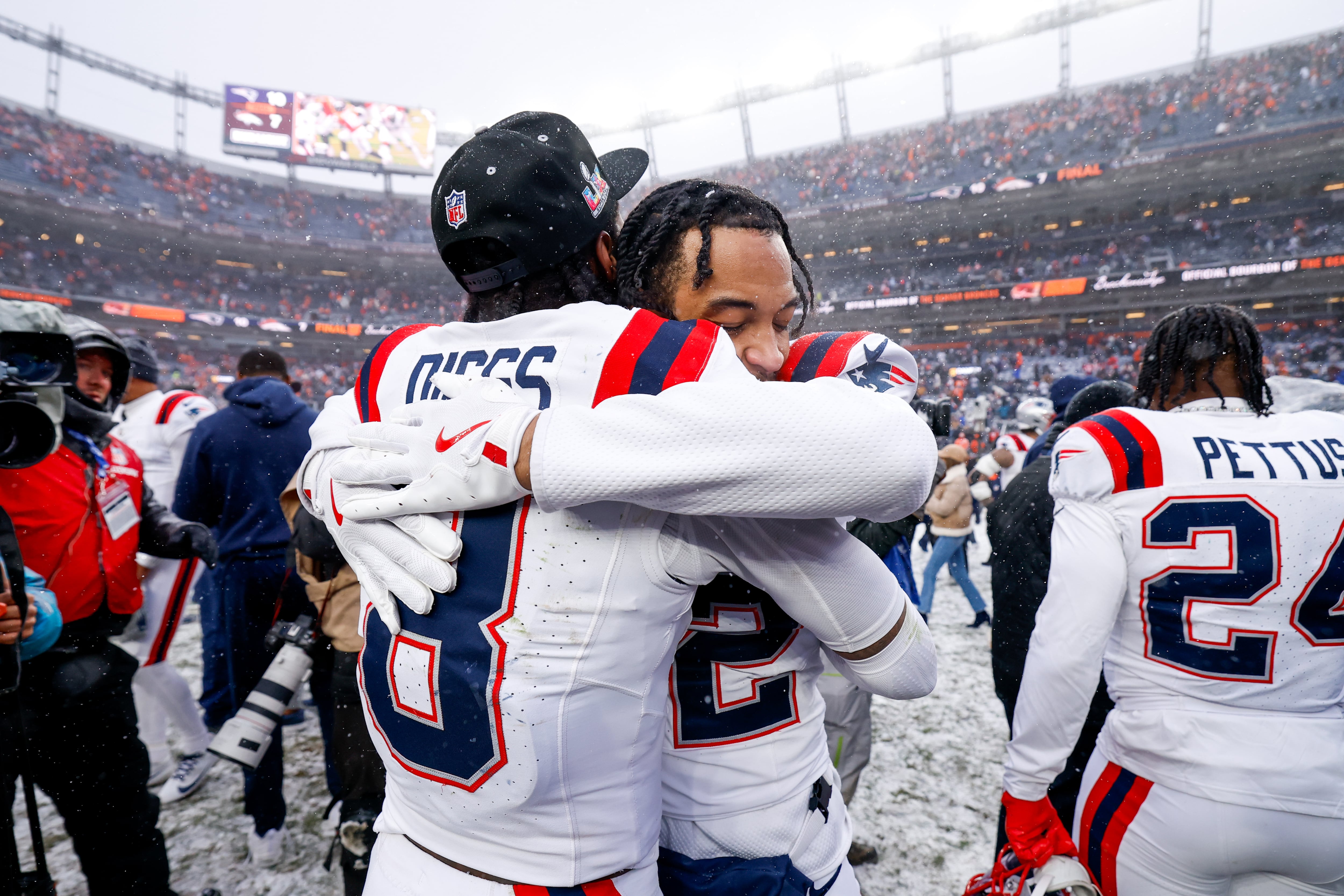 Los jugadores de los New England Patriots sellan su clasificación para la SuperBowl LX