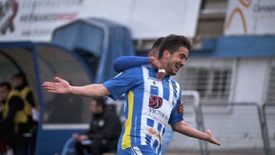 Adeva celebra un gol esta temporada