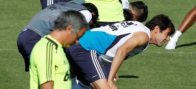 Mourinho y Kaká, en un entrenamiento durante esta pretemporada