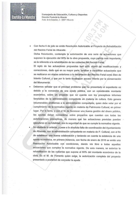 Informe de la Comisión de Patrimonio (pulsa en el + para ampliar)