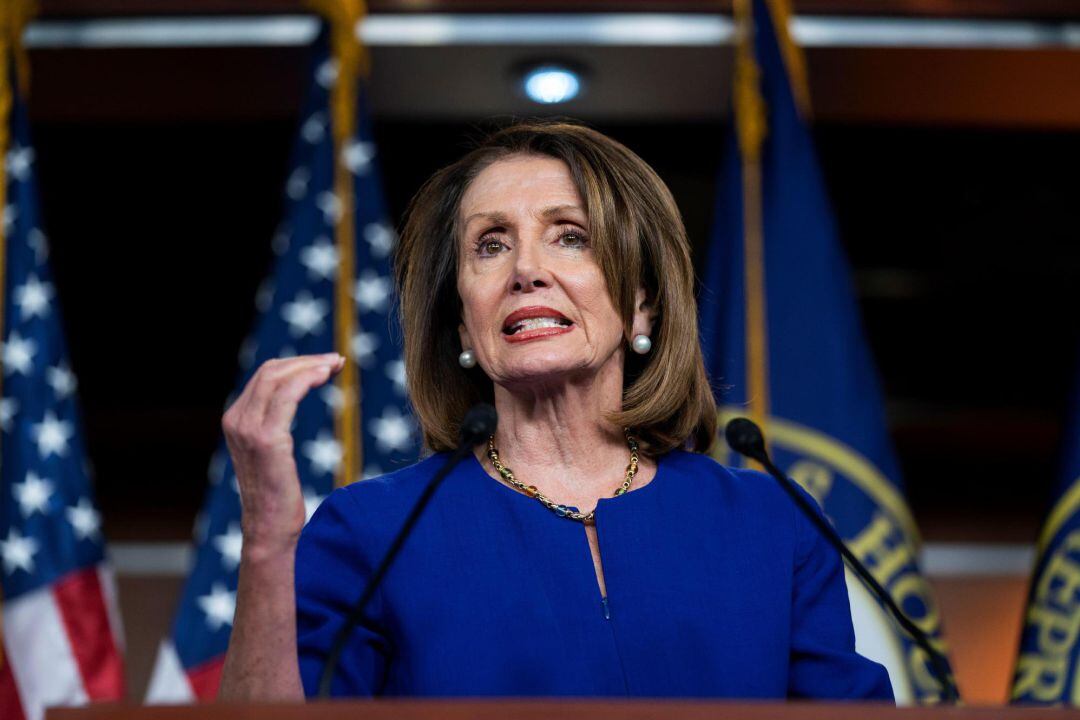 La presidenta de la Cámara Baja de EEUU, la demócrata Nancy Pelosi, 