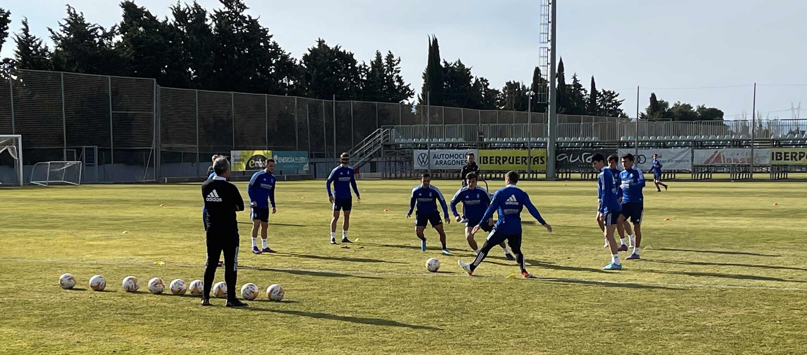 Un momento del entrenamiento de esta mañana en la Ciudad Deportiva