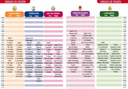 Parrilla del Sábado de Pasión