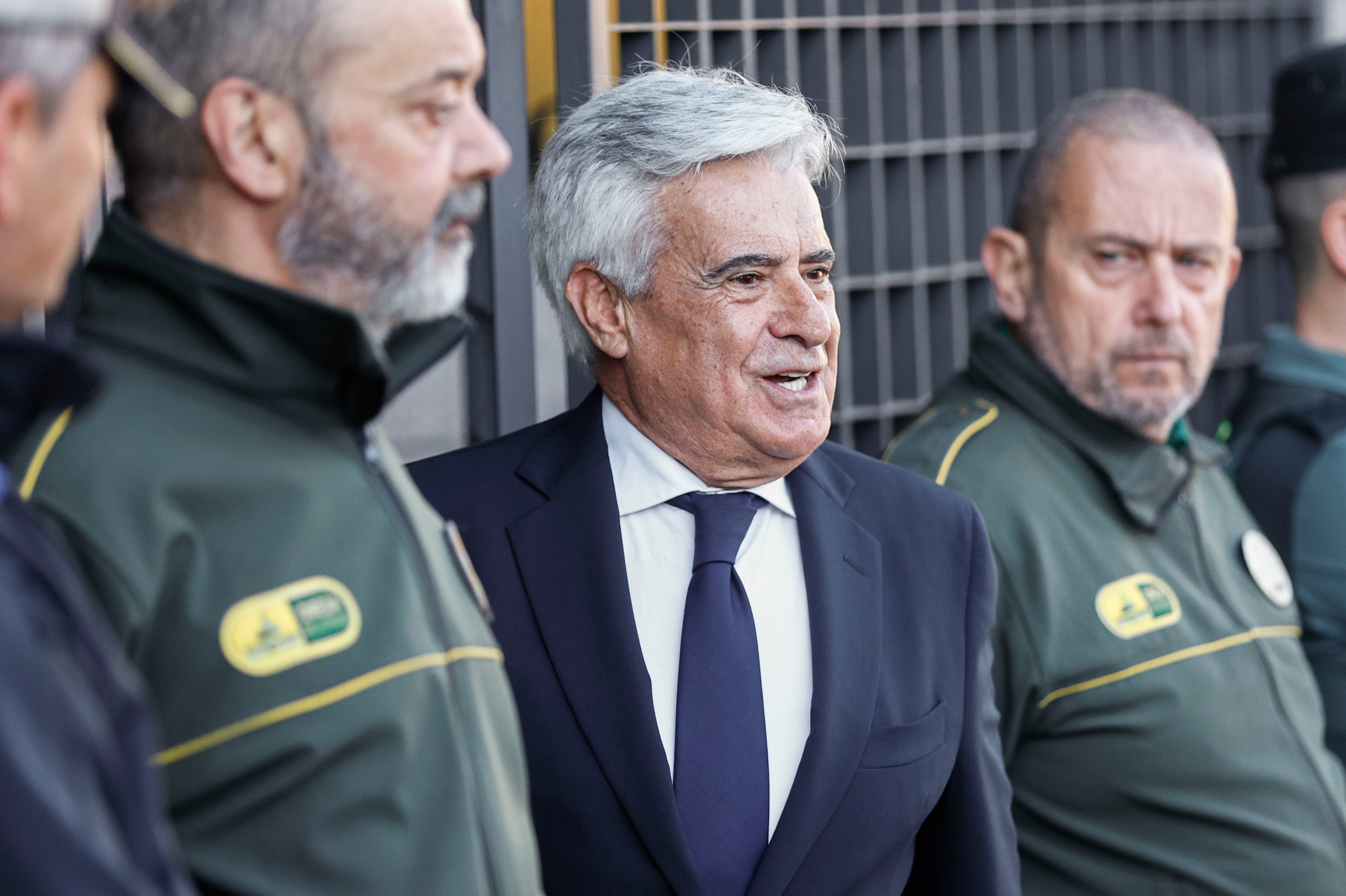 El expresidente de la Comisión Gestora de la Federación Española de Fútbol (RFEF) y aspirante a la presidencia de esta, el extremeño Pedro Rocha, declara este viernes como testigo del caso Brody, en el que se investiga posible corrupción en los contratos de federativos en el mandato de Luis Rubiales.  EFE/ Rodrigo Jiménez