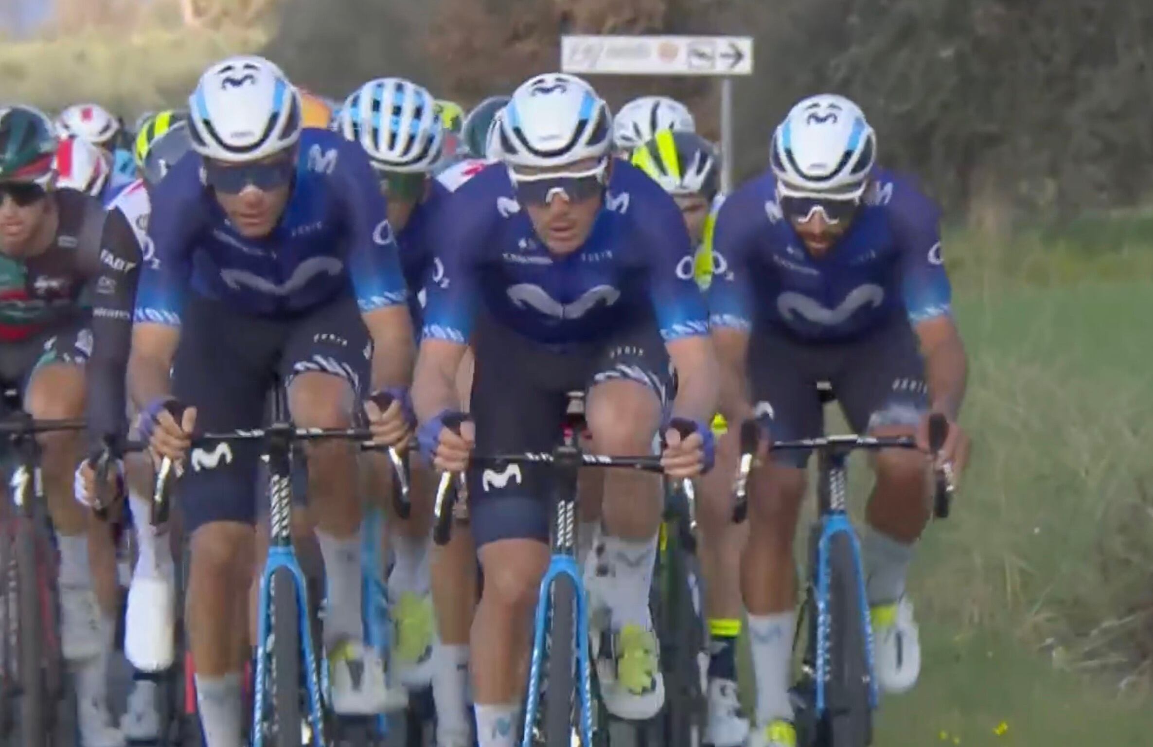 El Movistar Team ha notat fins ara l'aportació d'Albert Torres llençant a Fernando Gaviria a l'sprint.