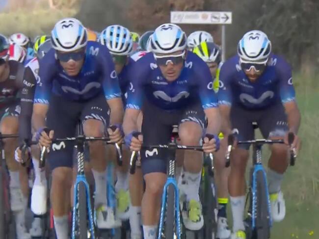 El Movistar Team ha notat fins ara l'aportació d'Albert Torres llençant a Fernando Gaviria a l'sprint.