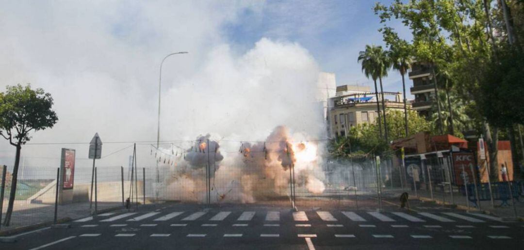 Mascletà en Gandia 