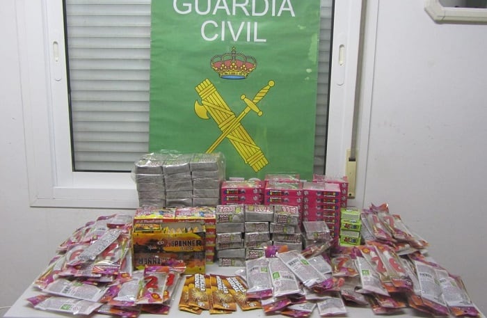 Material aprehendido por la Guardia Civil