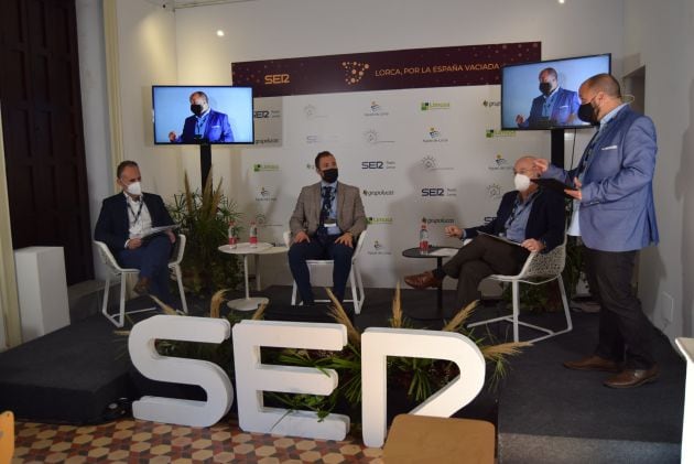 Francisco Ibáñez (Limusa); Francisco Morales (vicealcalde de Lorca); y Antonio Franco (Aguas de Lorca)