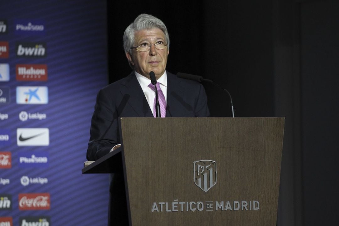 El presidente del Atlético de Madrid, Enrique Cerezo