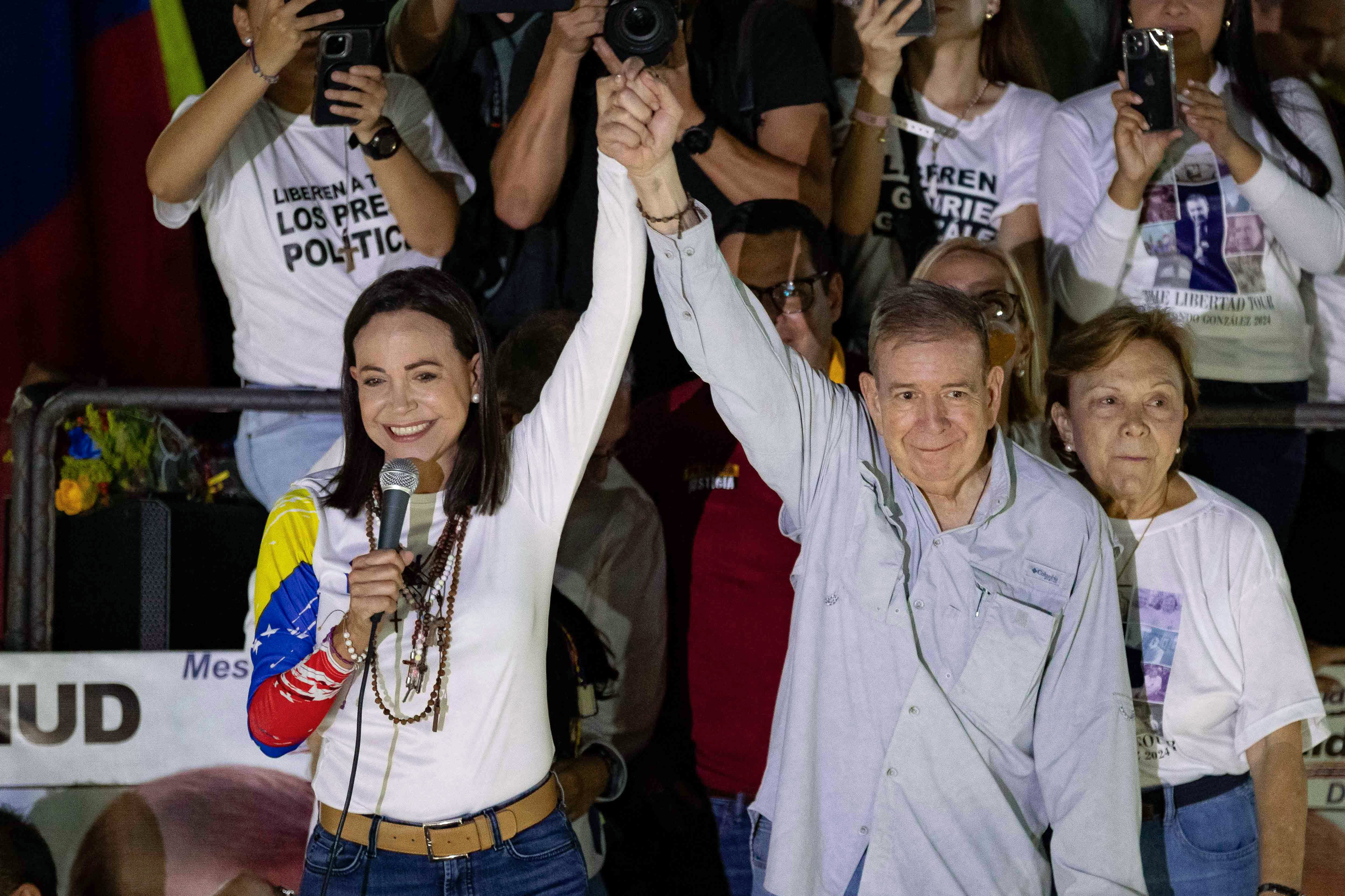 María Corina Machado y Edmundo González Urrutia siguen manteniendo su victoria en las elecciones del 28 de julio, a pesar del presunto triunfo de Nicolás Maduro.