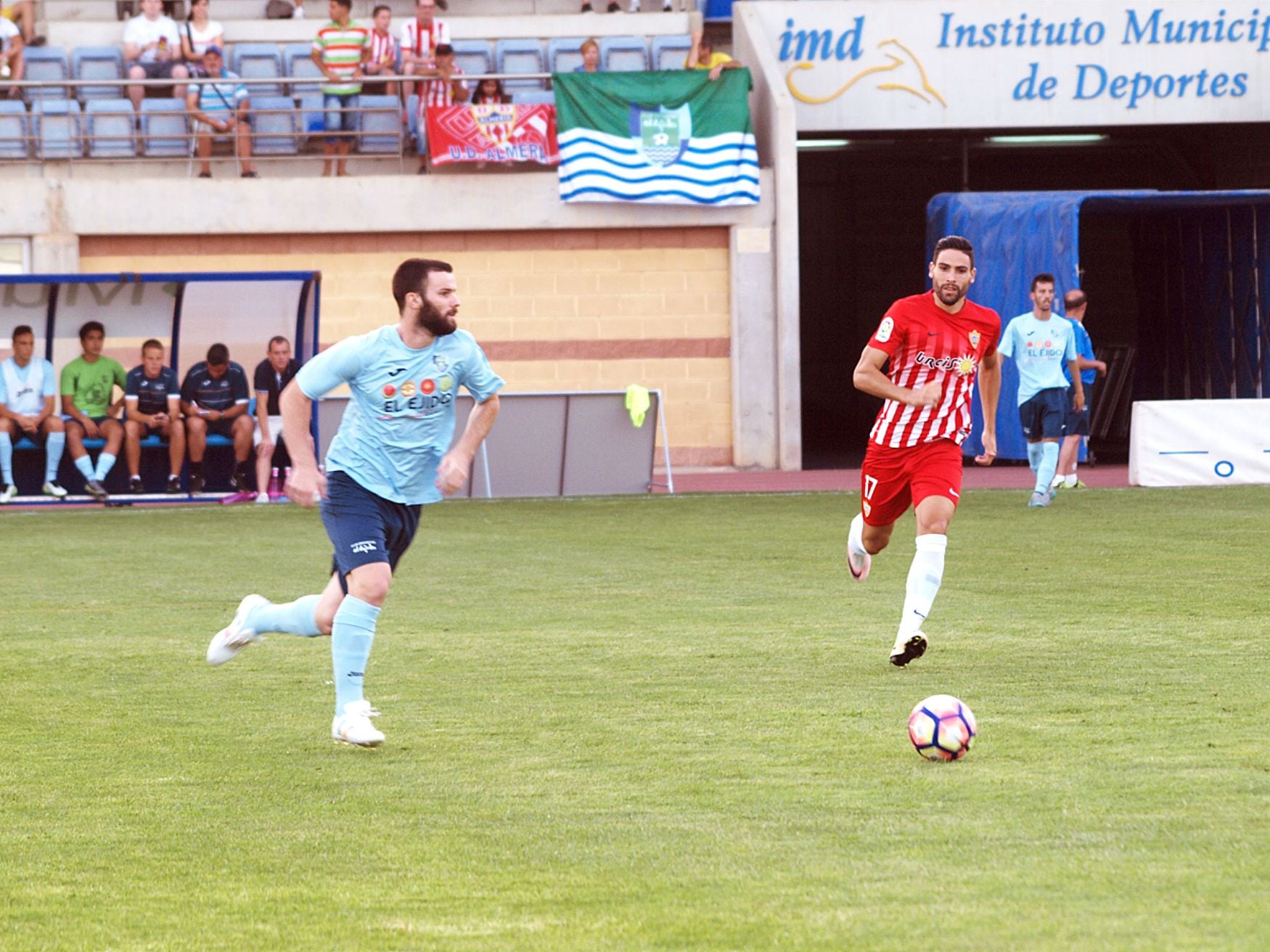 Antonio Puertas con el Almería de Fernando Soriano.