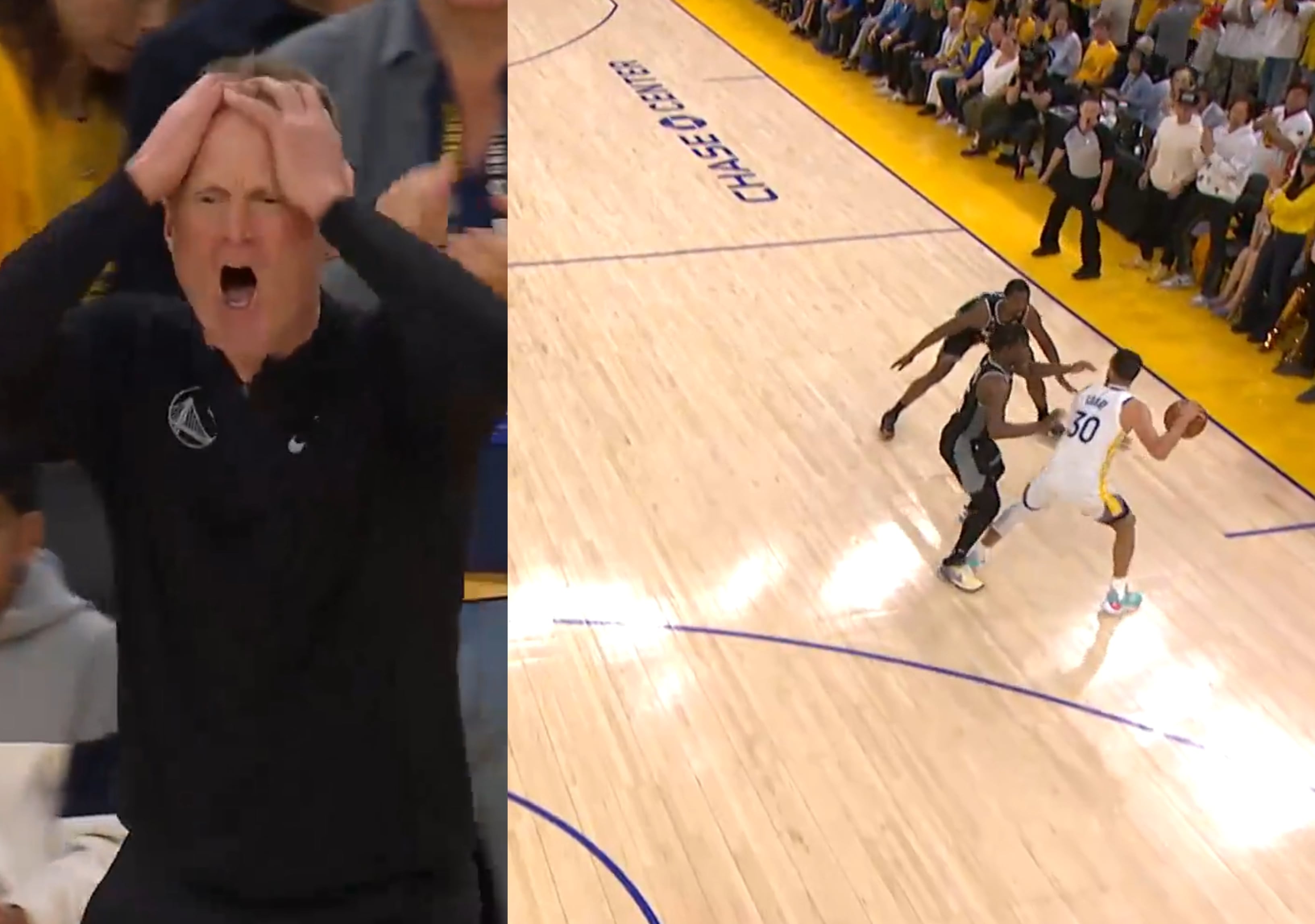 La reacción de Kerr tras el error de Curry