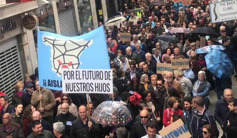 Manifestación en Ronda por la creación de una autovía