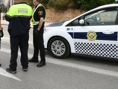 Imagen de archivo de policías de Xàbia