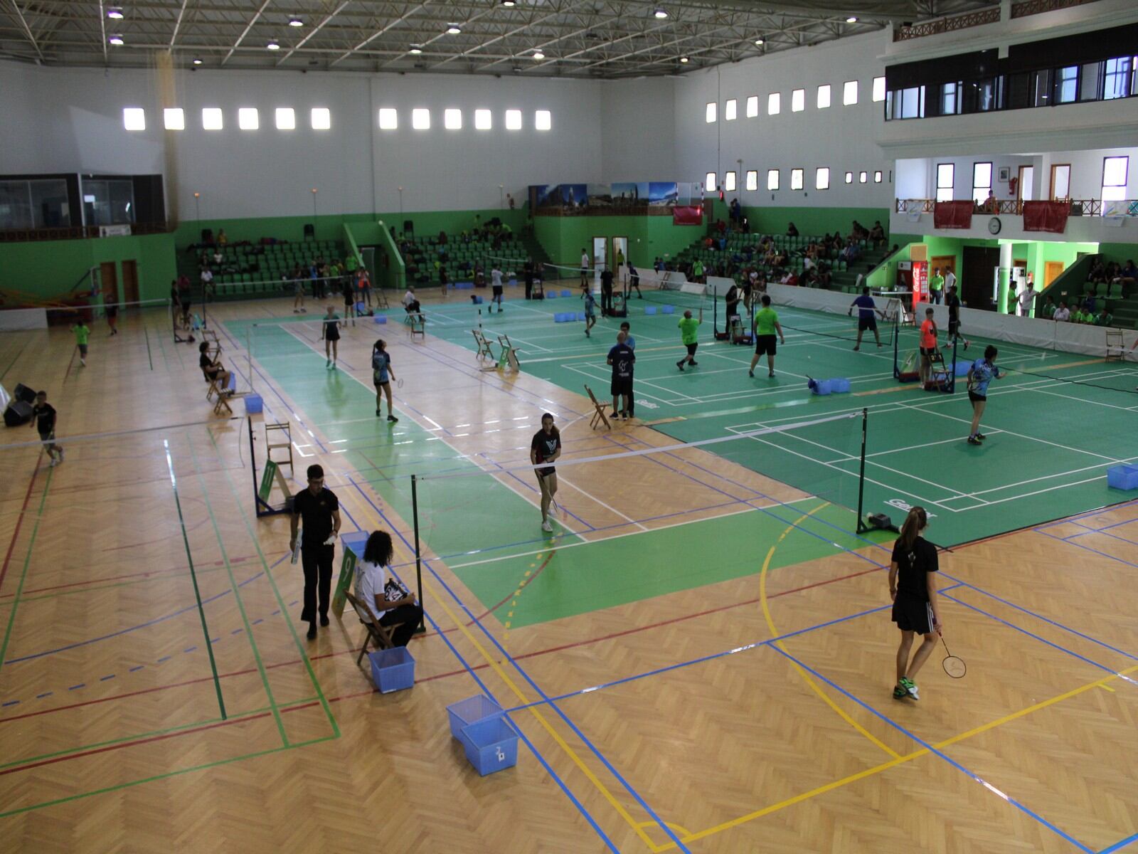 Aspecto de las canchas durante la competición.