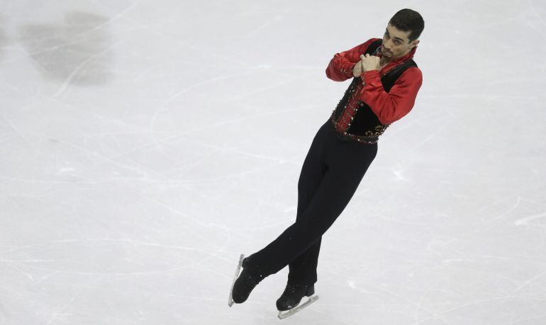 Javier Fernández, durante su ejercicio