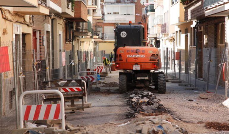 Getafe lleva varios años con obras esporádicas de mejora de las calles