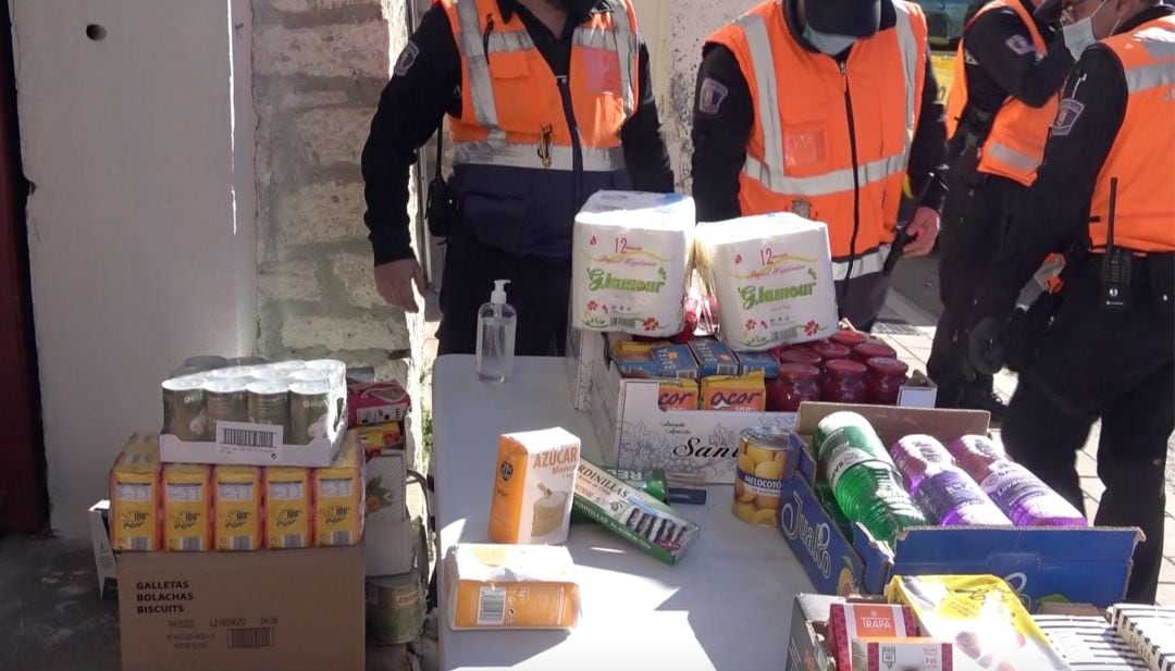 Alimentos recogidos durante la campaña realizada el fin de semana en Cuéllar