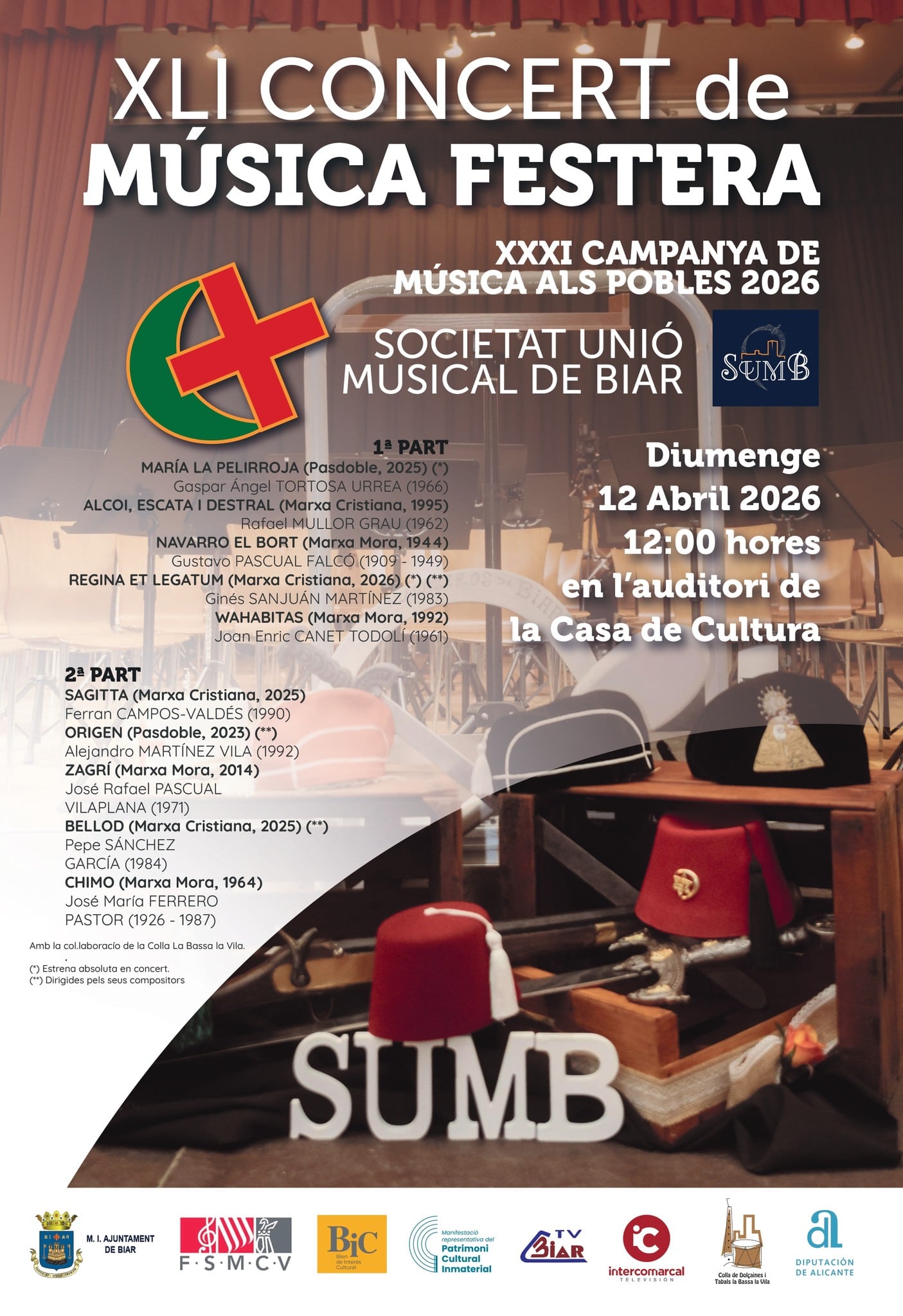 Cartel y programa del concierto