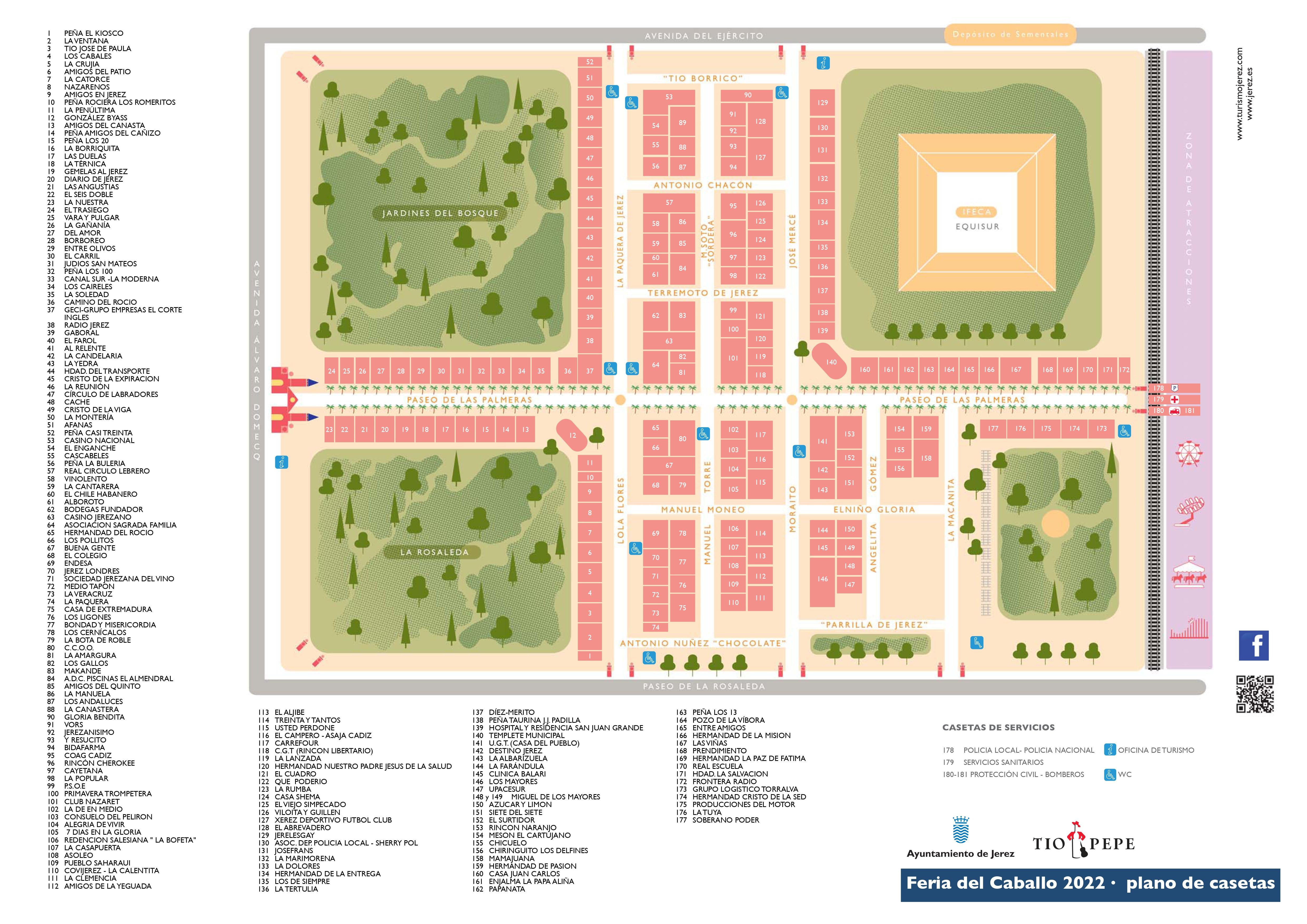Plano definitivo de la Feria del Caballo de Jerez
