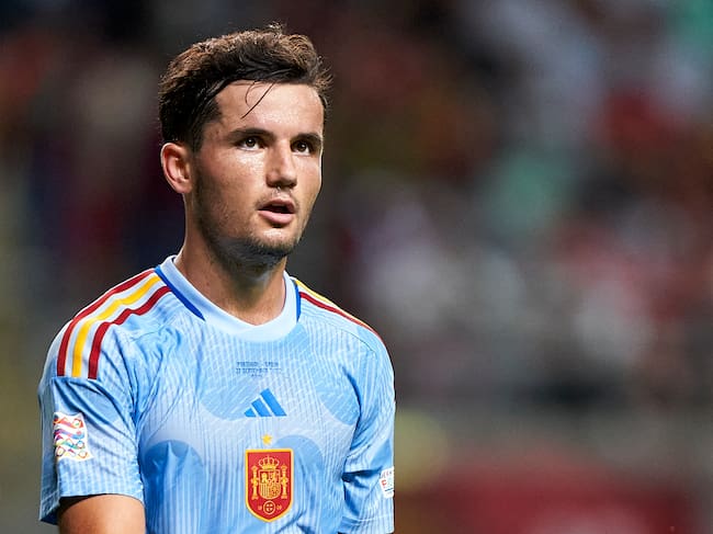 Hugo Guillamón, durante el partido de Nations League de España contra Portugal